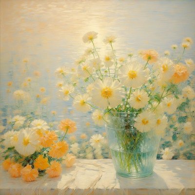 Florales 58, vers 2022 (huile sur toile) - Angelita Hawke