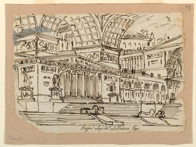 Décor de scène, Palais royal de style classique - Angelo Toselli