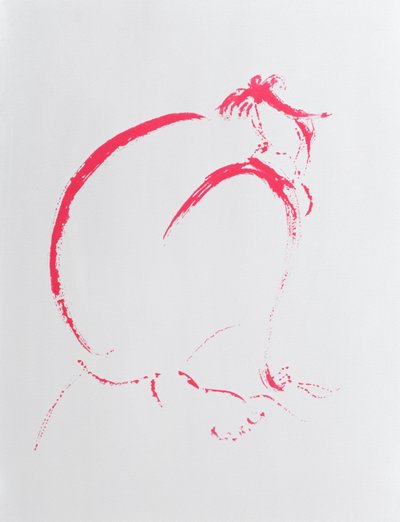 Nu plié cramoisi, 2006 - Angie Kenber