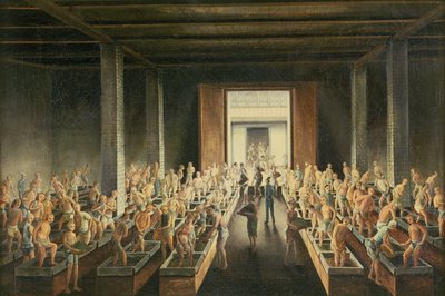 Remplissage de caisses de thé; et fabrication de thé dans le premier processus, vers 1820 - Anglo Chinese School