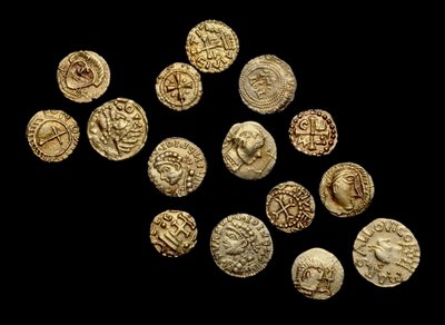 Trésor complet de pièces anglo-saxonnes non locales, le Trésor de Crondall, de Crondall, Hampshire - Anglo Saxon