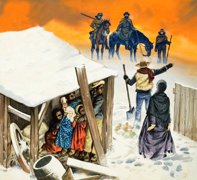 Une scène basée sur le roman La case de l
