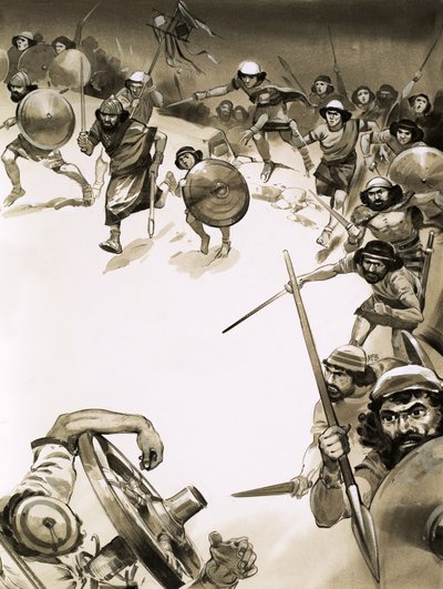 Les anciens Britanniques attaquent les Romains ( ) - Angus McBride