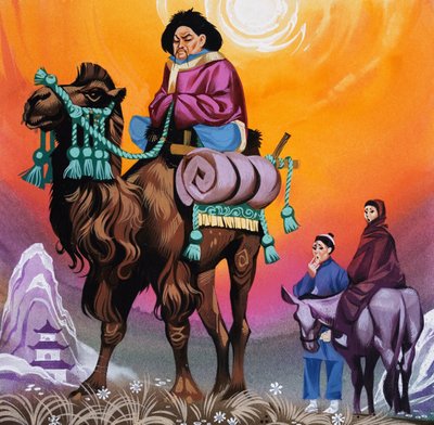 Homme asiatique sur un chameau - Angus McBride