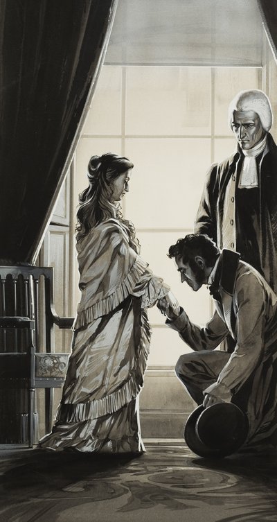 Comment la nouvelle est tombée : "Le roi est mort" (gouache sur papier) - Angus McBride