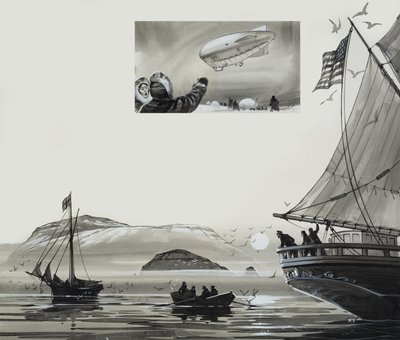 Roald Amundsen (1872-1928) (gouache sur papier) - Angus McBride