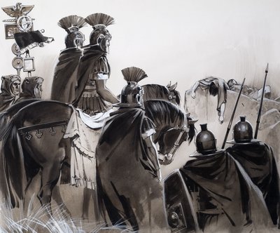 Soldats romains après une bataille (gouache sur papier) - Angus McBride