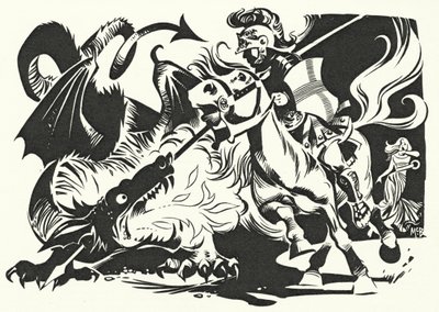 Saint-Georges et le dragon (lithographie) - Angus McBride