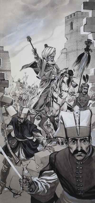 La chute de Constantinople (gouache sur papier) - Angus McBride