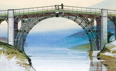 Le premier pont en fer de Grande-Bretagne, à Ironbridge Gorge - Angus McBride