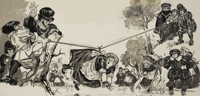 Chasse aux sorcières (gouache sur papier) - Angus McBride