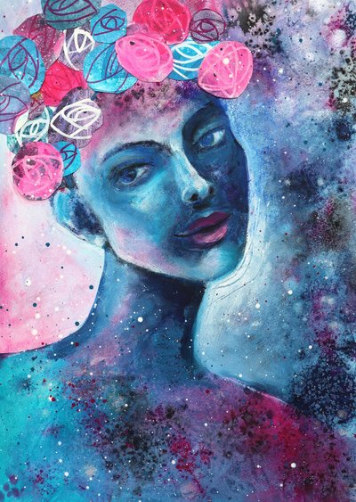 La femme aux fleurs cosmiques - Ania Witwitzka