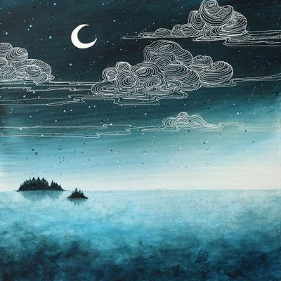 Une nuit au clair de lune sur l