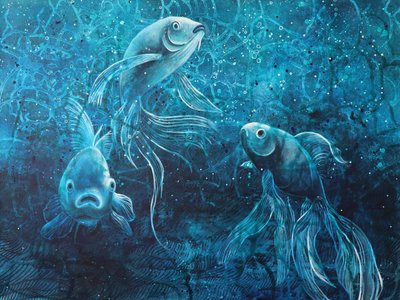 Trois poissons rouges éthérés - Ania Witwitzka