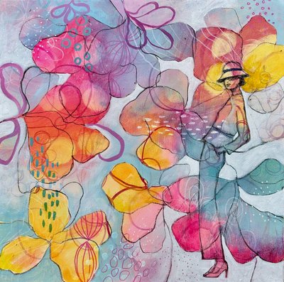Une muse florale éclatante - Ania Witwitzka