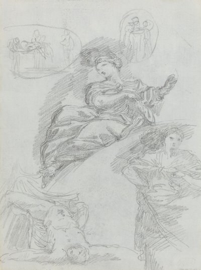 Études de figures (verso) - Anicet Charles Gabriel Lemonnier