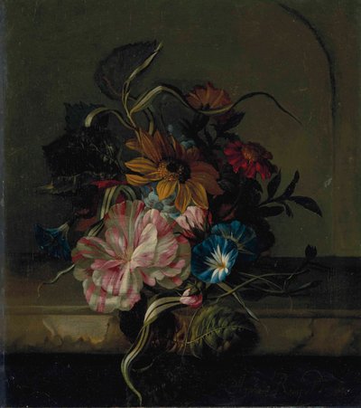 Tournesol, liseron et tulipe bicolore - Anna Elisabeth Ruysch