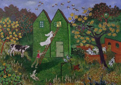 Remembered the day forgot the keys, 2022 (acrylique sur panneau) - Anna Pugh