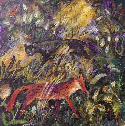 La panthère et le renard, 2023 (acrylique) - Anna Pugh