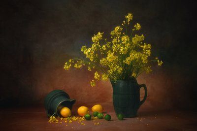 Fleurs jaunes et citrons - Anna Wan