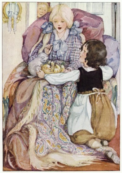 Klara tenant les petits chatons sur ses genoux - Anne (after) Anderson