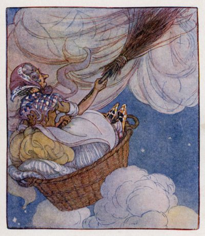 Comptine : Il était une vieille femme (lithographie en couleur) - Anne (after) Anderson