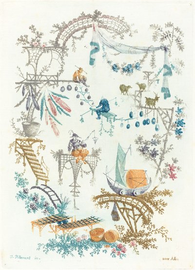 Arabesque avec un Bateau - Anne Allen after Jean Baptiste Pillement