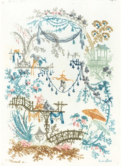 Arabesque avec un Funambule - Anne Allen after Jean Baptiste Pillement