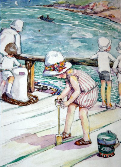 Comment Evangeline a perdu sa bêche, 1929 (aquarelle sur papier) - Anne Anderson