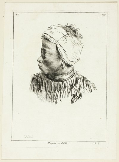 Tête de Noir (profil) - Anne Claude Philippe Caylus