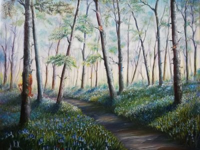 Sentier à travers la forêt de jacinthes - Annette Armitage