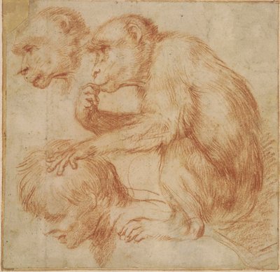Carracci - Un singe sur les épaules d