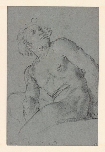 Carracci - Nu masculin assis, I 183 (PK) - Annibale Carracci