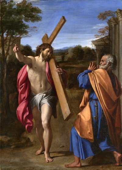 Le Christ apparaissant à Saint Pierre sur la voie Appienne - Annibale Carracci