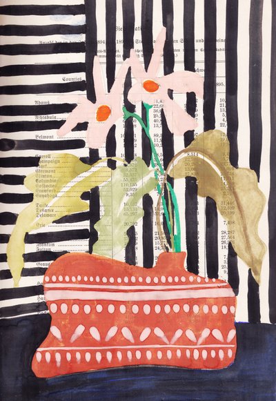 Nature morte florale abstraite - Annick
