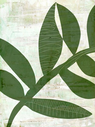 Feuilles vertes abstraites - Annick