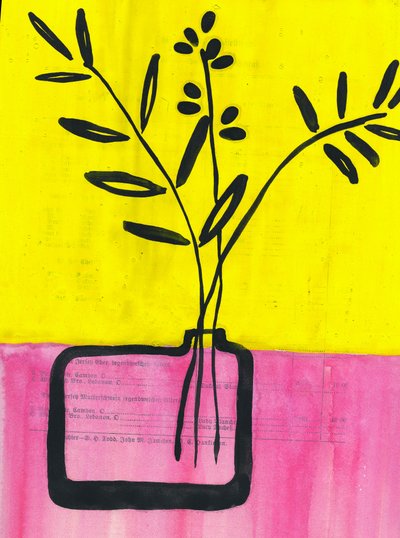 Vase à motifs floraux - Annick