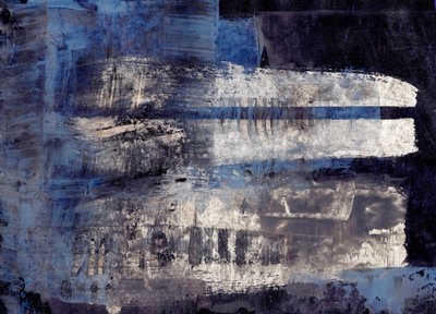 Couches de coups de pinceau indigo - Annick