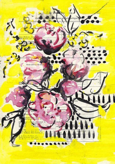 Fleurs roses éclatantes - Annick