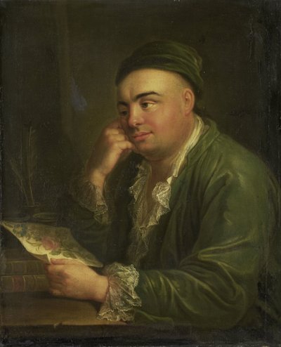 Un homme avec un dessin de fleurs, soi-disant portrait de Jacob Feitama Jr, marchand à Amsterdam - Anonymous