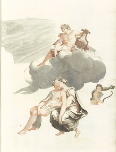 Apollon sur les nuages et Jupiter avec Callisto - Anonymous