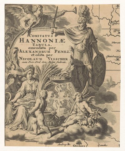 Cérès, putti et armes de Hainaut - Anonymous
