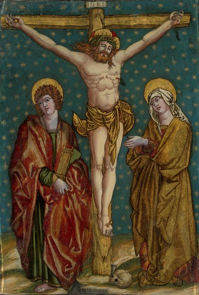 Crucifixion du Christ, avec la Vierge et Saint Jean - Anonymous