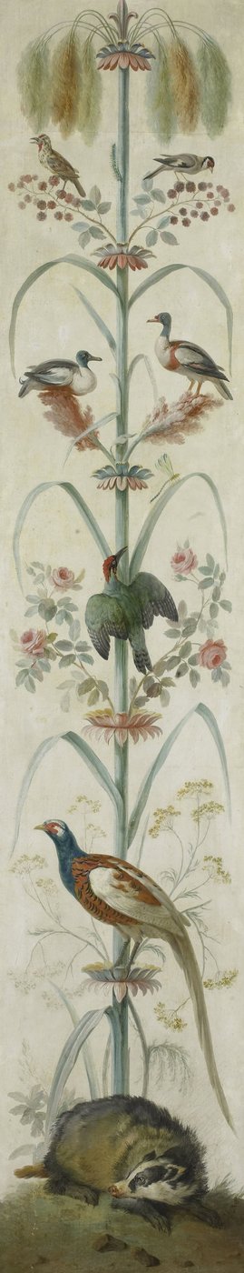Représentation décorative avec plantes et animaux - Anonymous