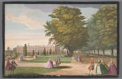 Vue sur le palais de Hampton Court à Londres depuis le côté sud - Anonymous