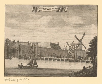 Vue de la Weteringpoort à Amsterdam - Anonymous