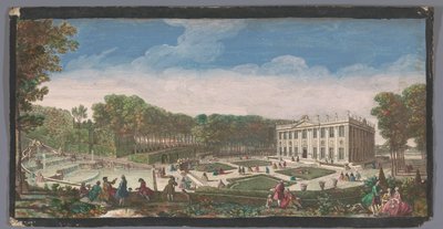 Vue de la petite parterre du jardin du Château de Marly (Vue du Chateau de Marli du côté du petit parterre) - Anonymous