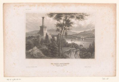 Vue sur la tombe de Kosciuszko sur la rivière Hudson - Anonymous