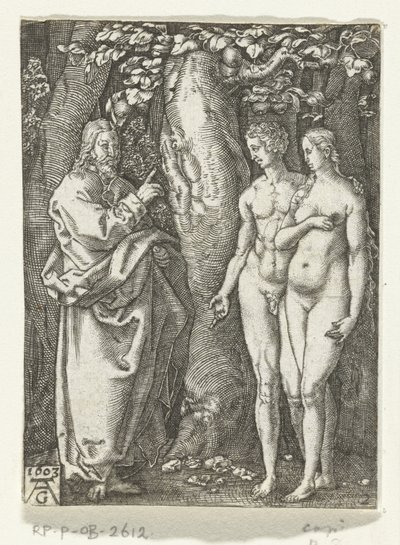 Dieu avertit Adam et Ève - Anonymous