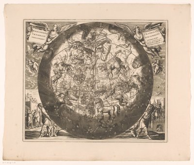 Carte céleste des constellations nordiques - Anonymous